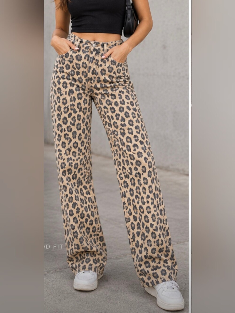 ReVice Los Angeles Leopard Print Wide Leg Jeans Size 27 Made in USA